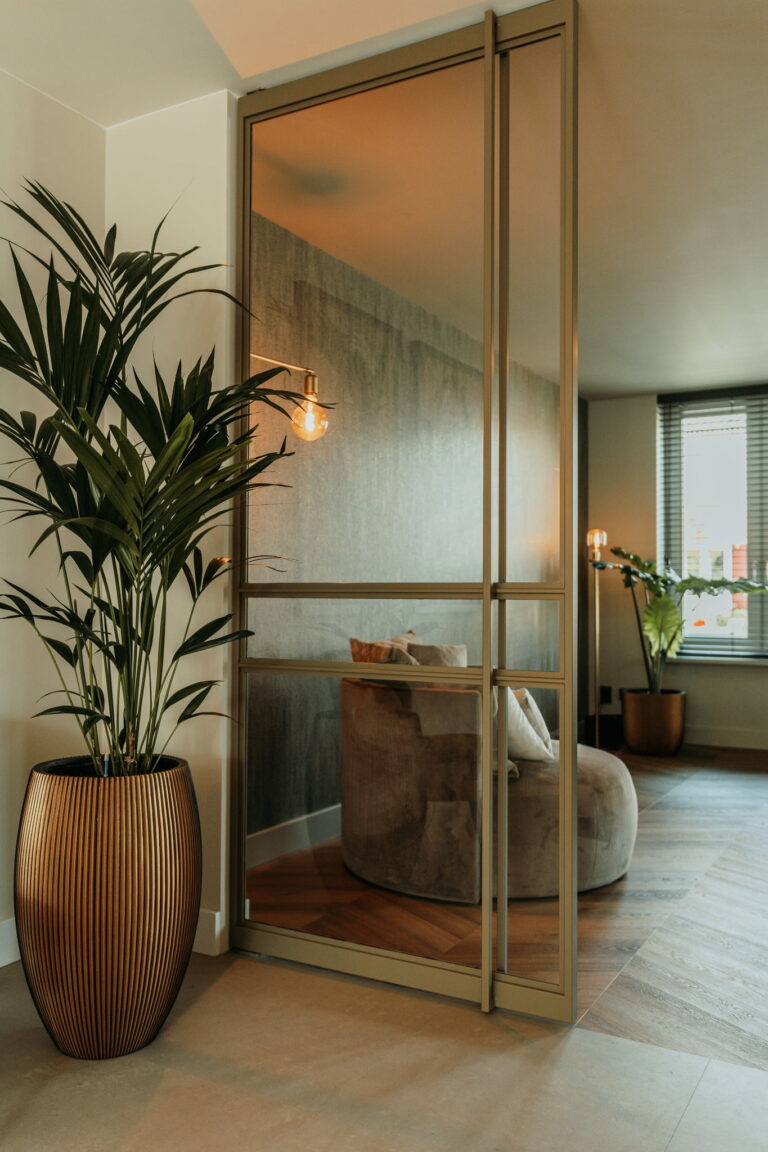 Stalen bronzen scharnierdeur HAL52 Interieur